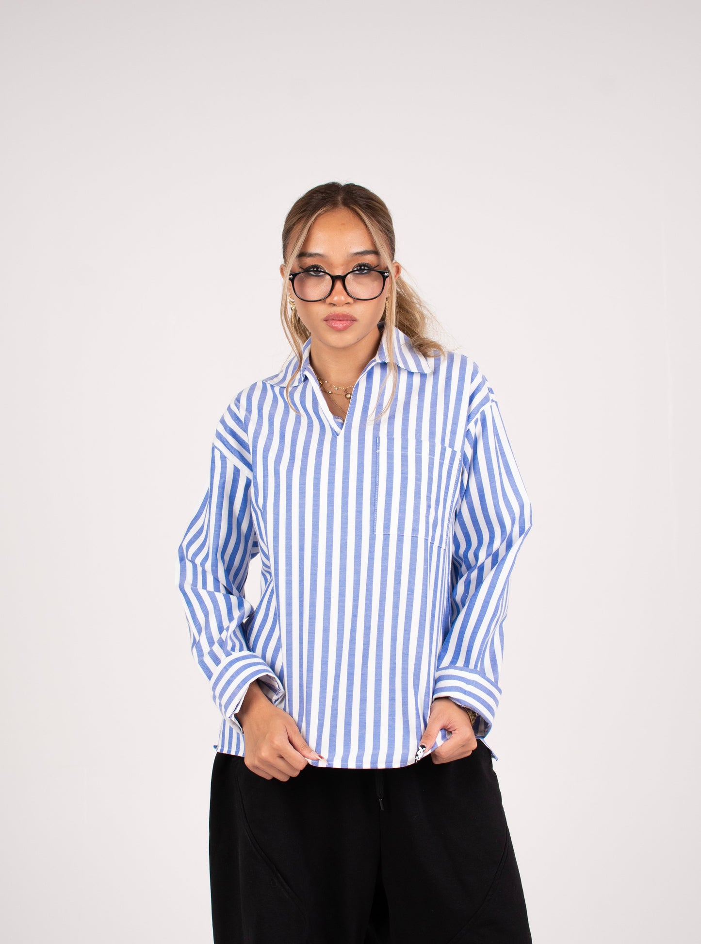 RESORT STRIPE SHIRT IN BLUE