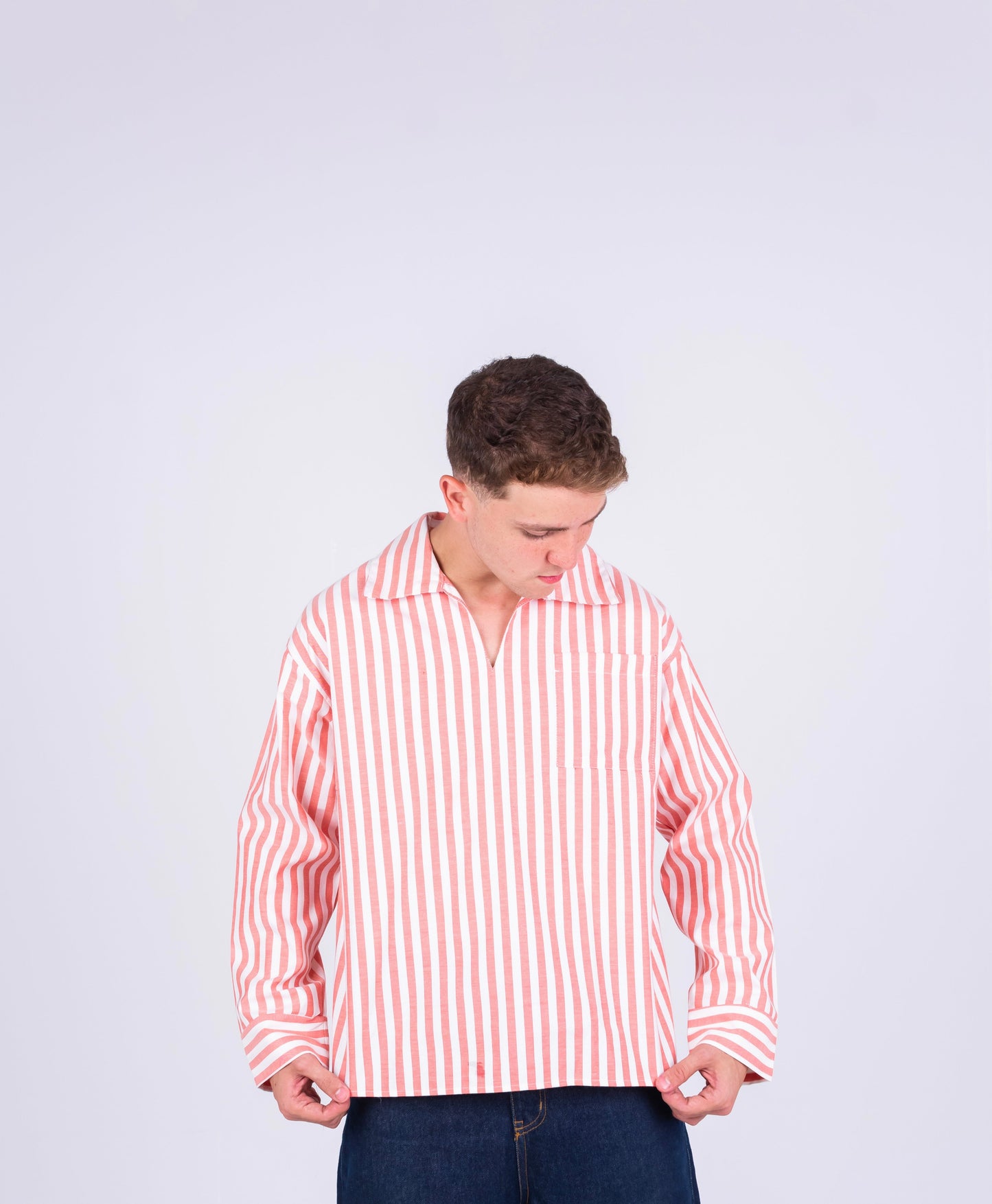 RESORT STRIPE SHIRT IN PINK