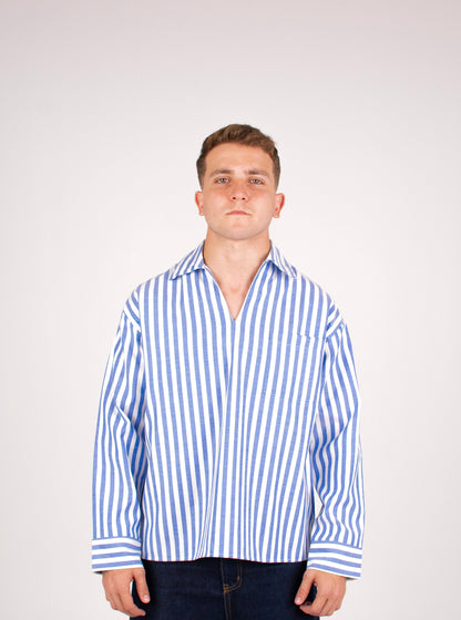 RESORT STRIPE SHIRT IN BLUE