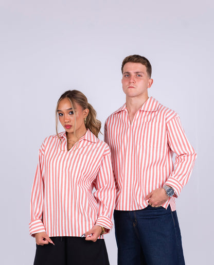 RESORT STRIPE SHIRT IN PINK