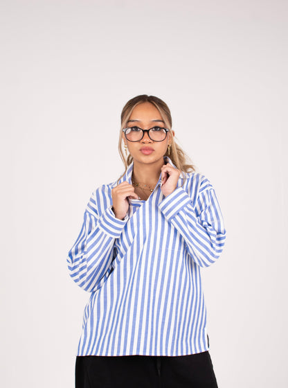RESORT STRIPE SHIRT IN BLUE