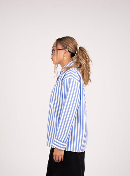 RESORT STRIPE SHIRT IN BLUE
