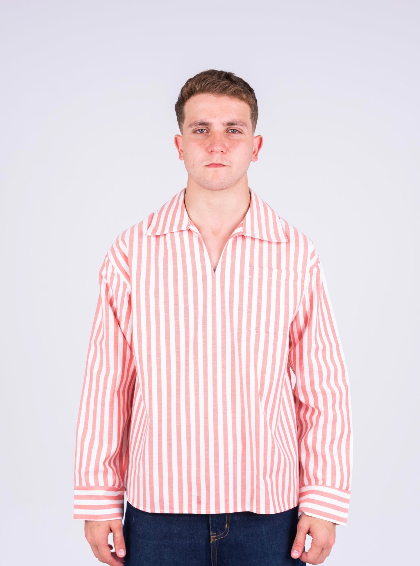 RESORT STRIPE SHIRT IN PINK